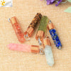 Natural Gravel And Mixed Semi Precious Stone Pendant Necklace With Copper Drip Glaze Detail Simple Ball Chain Jewelry For Women
