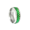Natural Jewelry Stainless Steel Ring And Bracelet With Olive Leaf Shape And Dripping Oil Design