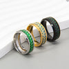 Natural Jewelry Stainless Steel Ring And Bracelet With Olive Leaf Shape And Dripping Oil Design