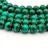 Natural Malachite Aa Round Loose Beads For Jewelry Making Polished Cut And Ground High End Gemstone Beads