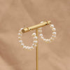 Natural Pearl Geometric Earrings Copper Plated 18K Gold Jewelry