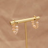 Natural Pearl Geometric Earrings Copper Plated 18K Gold Jewelry