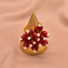 Natural Pearl Geometric Earrings For Women With Silver Needle Retro Elegant Electroplated Jewelry
