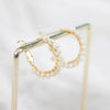 Natural Pearl Geometric Handmade Braided Earrings 18K Gold Tone Light Luxury Earrings For Women