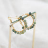Natural Pearl Geometric Handmade Braided Earrings 18K Gold Tone Light Luxury Earrings For Women