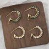 Natural Pearl Geometric Handmade Braided Earrings 18K Gold Tone Light Luxury Earrings For Women