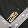 Natural Pearl Geometric Style 925 Silver Needle Tassel Earrings For Women
