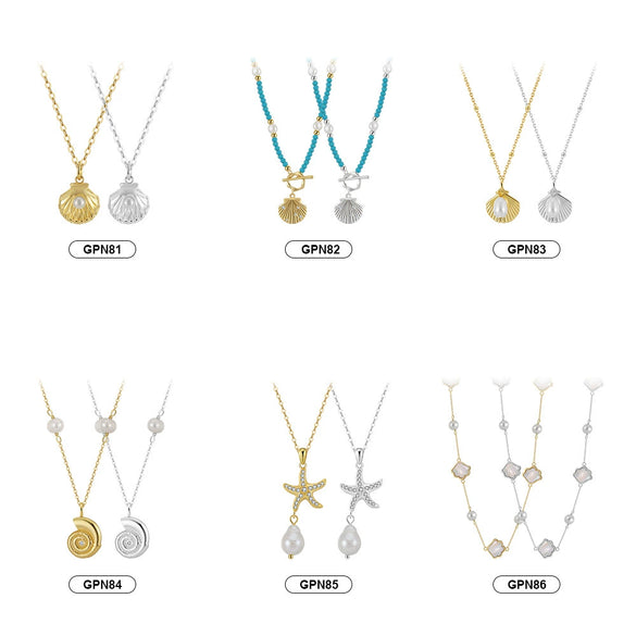 Natural Pearl Jewelry S925 Sterling Silver Necklace Earrings Bracelet Minimalist Style Electroplated