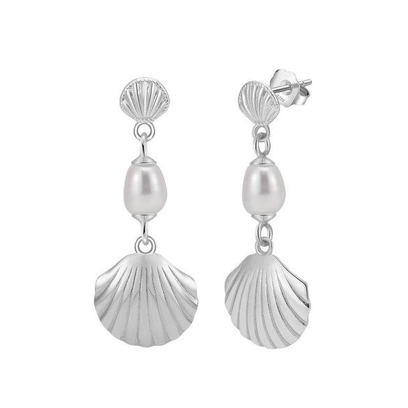 Natural Pearl Jewelry S925 Sterling Silver Necklace Earrings Bracelet Minimalist Style Electroplated