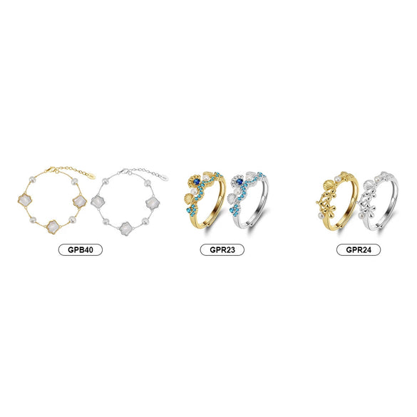 Natural Pearl Jewelry S925 Sterling Silver Necklace Earrings Bracelet Minimalist Style Electroplated