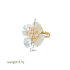 Natural Pearl Ring Retro Highend Flowers Light Luxury Elegant Jewelry