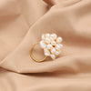 Natural Pearl Ring Retro Highend Flowers Light Luxury Elegant Jewelry