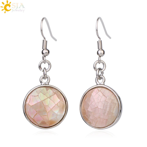 Natural Shell Round Earrings Personality Style Fashion Earrings For Women Wholesale Jewelry