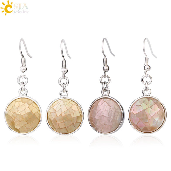 Natural Shell Round Earrings Personality Style Fashion Earrings For Women Wholesale Jewelry