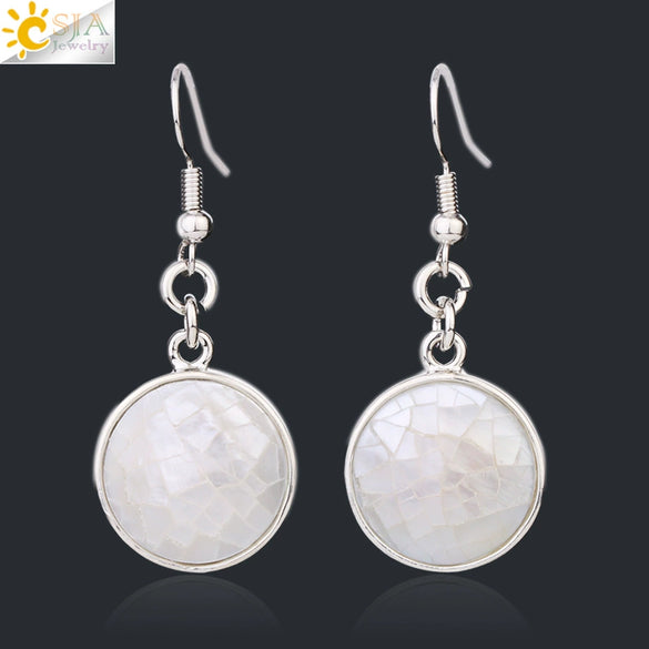 Natural Shell Round Earrings Personality Style Fashion Earrings For Women Wholesale Jewelry