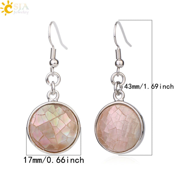 Natural Shell Round Earrings Personality Style Fashion Earrings For Women Wholesale Jewelry