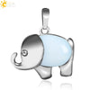 Natural Stone And Alloy Accessories Animal Shape Minimalist Jewelry Small Elephant Necklace Pendant With Electroplating