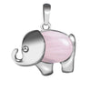 Natural Stone And Alloy Accessories Animal Shape Minimalist Jewelry Small Elephant Necklace Pendant With Electroplating
