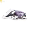 Natural Stone And Alloy Accessories Animal Shape Minimalist Jewelry Small Elephant Necklace Pendant With Electroplating