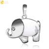 Natural Stone And Alloy Accessories Animal Shape Minimalist Jewelry Small Elephant Necklace Pendant With Electroplating