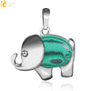 Natural Stone And Alloy Accessories Animal Shape Minimalist Jewelry Small Elephant Necklace Pendant With Electroplating