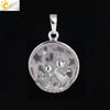 Natural Stone And Copper Accessories Double Kitty Doublesided Minimalist Necklace Pendant Jewelry For Female