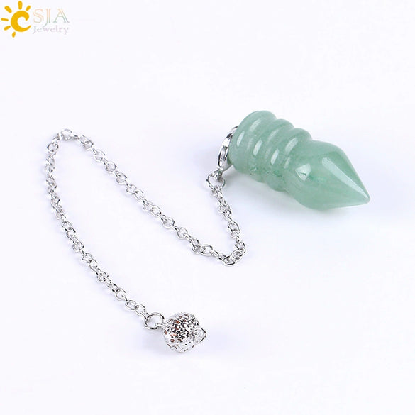 Natural Stone And Copper Accessories Jewelry Cone Pendant Belt Chain Spirit Pendulum Unisex Minimalist Polished