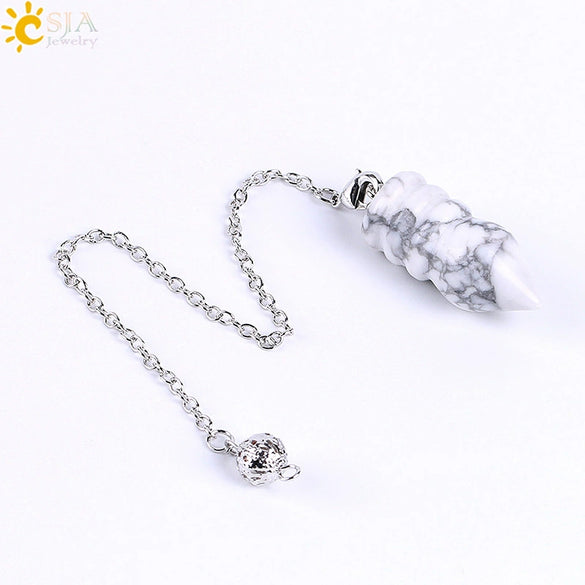 Natural Stone And Copper Accessories Jewelry Cone Pendant Belt Chain Spirit Pendulum Unisex Minimalist Polished