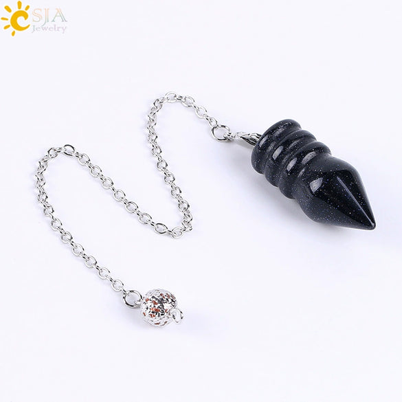 Natural Stone And Copper Accessories Jewelry Cone Pendant Belt Chain Spirit Pendulum Unisex Minimalist Polished