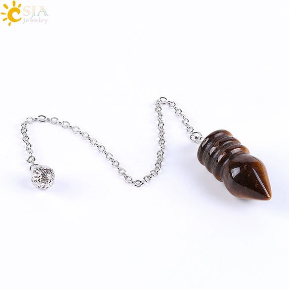 Natural Stone And Copper Accessories Jewelry Cone Pendant Belt Chain Spirit Pendulum Unisex Minimalist Polished