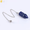 Natural Stone And Copper Accessories Jewelry Cone Pendant Belt Chain Spirit Pendulum Unisex Minimalist Polished