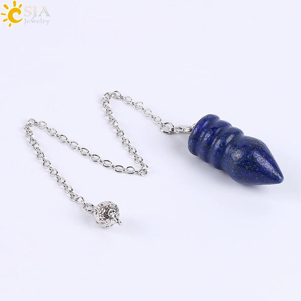 Natural Stone And Copper Accessories Jewelry Cone Pendant Belt Chain Spirit Pendulum Unisex Minimalist Polished