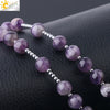 Natural Stone And Copper Accessories Minimalist Column Pendant Necklace With Rope Chain For Women