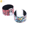 Natural Stone And Copper Wide Winding Bracelet With Shell Gravel Pattern Magnetic Clasp Minimalist Fashion Bracelet For Women