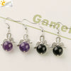 Natural Stone Angel Wing Heart Earrings Minimalist Small Women’s Fashion Jewelry