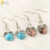 Natural Stone Angel Wing Heart Earrings Minimalist Small Women’s Fashion Jewelry