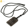 Natural Stone Animal Fox Pendant Necklace With Obsidian Black Agate And Indian Agate Braided Rope Chain Minimalist Zodiac Jewelry