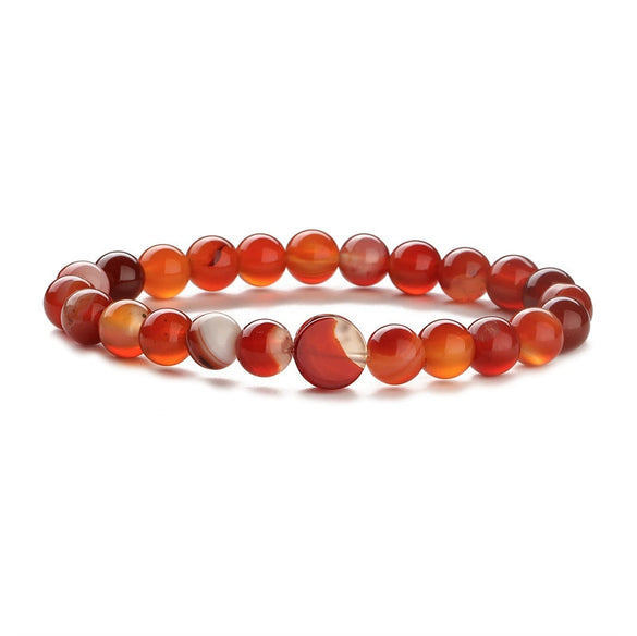 Natural Stone Beaded Bracelet Amethyst Agate Turquoise Tiger Stone Eye Stone Geometric Handmade Unisex