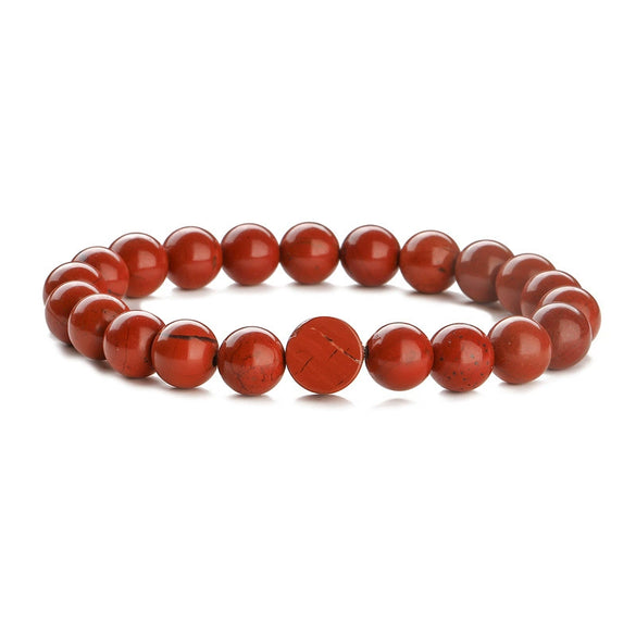 Natural Stone Beaded Bracelet Amethyst Agate Turquoise Tiger Stone Eye Stone Geometric Handmade Unisex