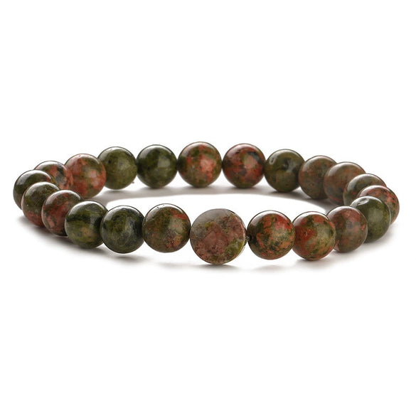 Natural Stone Beaded Bracelet Amethyst Agate Turquoise Tiger Stone Eye Stone Geometric Handmade Unisex