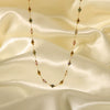 Natural Stone Beaded Bracelet And High Clavicle Chain Jewelry Set Stainless Steel Handmade With Electroplating