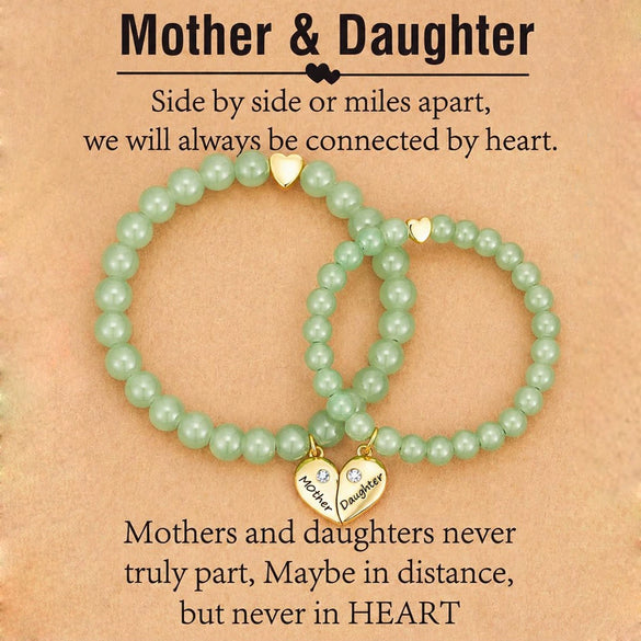 Natural Stone Beaded Bracelet For Women Handmade Sweet Heart And Geometric Pattern Jewelry