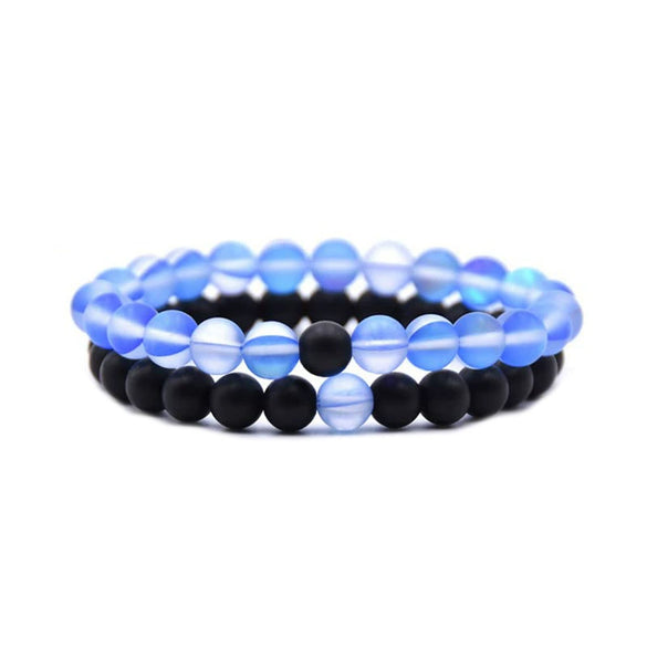 Natural Stone Bracelet Volcanic Tiger Stone White Pine Agate Elastic Thread Beaded Handmade Styling With Letters Numbers Text