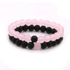 Natural Stone Bracelet Volcanic Tiger Stone White Pine Agate Elastic Thread Beaded Handmade Styling With Letters Numbers Text