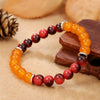 Natural Stone Crystal Bracelet Handmade Round Shape Unisex Tiger Eye Red Agate