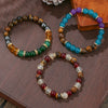 Natural Stone Crystal Bracelet Handmade Round Shape Unisex Tiger Eye Red Agate