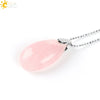 Natural Stone Crystal Teardrop Pendant Necklace With Copper Accessories Ins Style Jewelry Wholesale