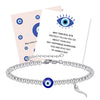 Natural Stone Evil Eye Geometric Bracelet Handmade Fashion Unisex Jewelry With Inlay Detail