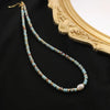 Natural Stone Freshwater Pearl Gold Plated Handmade Elegant Clavicle Necklace For Women