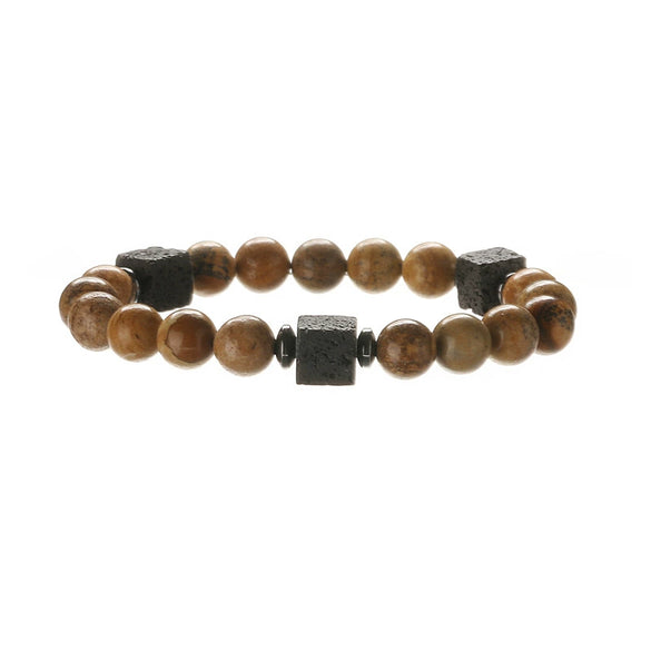 Natural Stone Geometric Beaded Handmade Unisex Bracelet Jewelry Wholesale